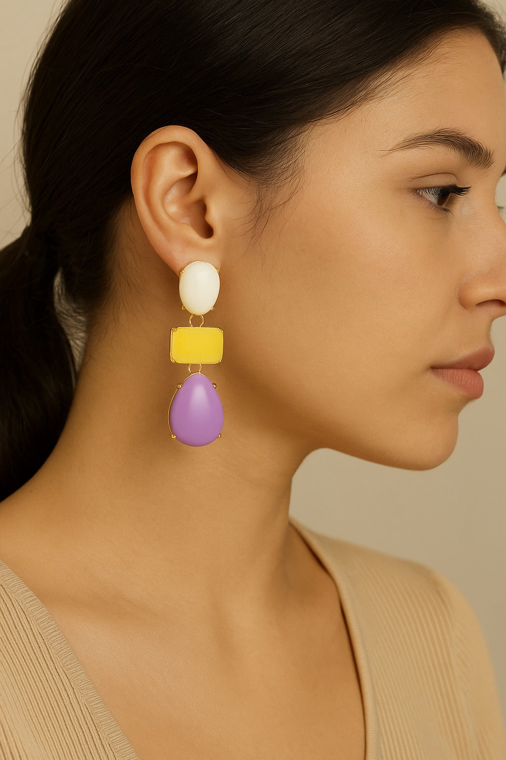 Pastel Pop Triple Drop Earring