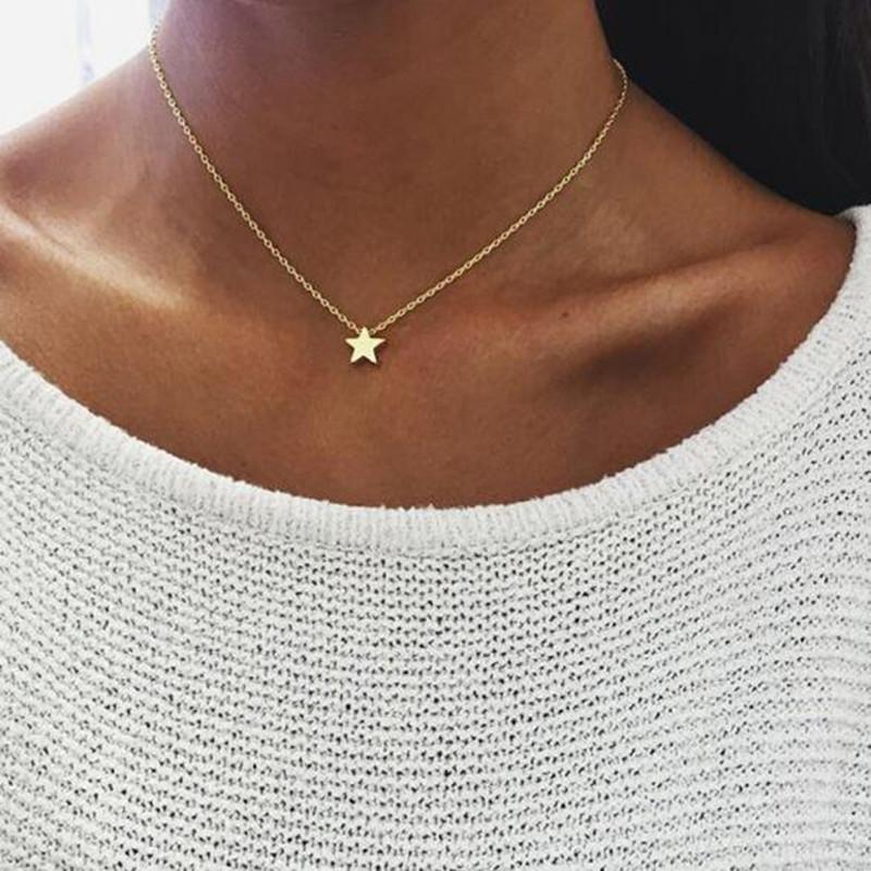 Minimalist Gold Star Pendant Necklace