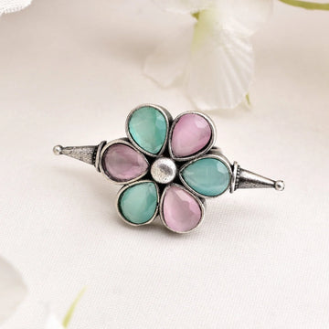 Pastel Bloom Statement Ring