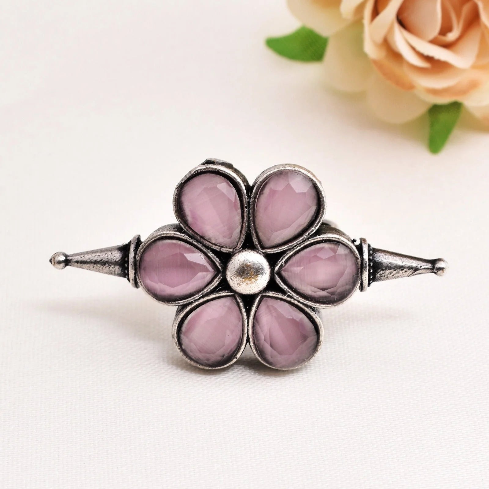 Pastel Bloom Statement Ring