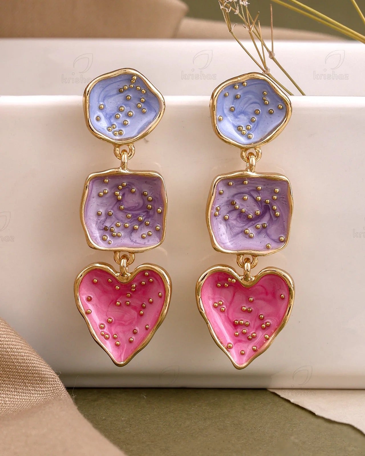 Pastel Romance Triple Drop Earring