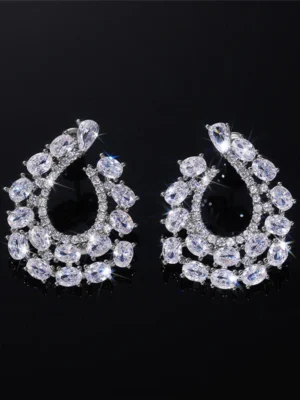 Luxe Teardrop Crystal Statement Earring